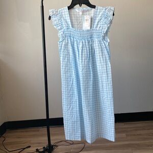 Jasmine Rose Petite gingham print nightgown cotton lightweight smock detail PS